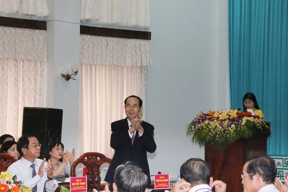 國家主席陳大光出席研討會。(圖源:翠安)