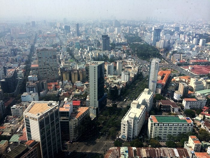 第一郡有不少違章的建築物樓層超於許可證規定。圖為本市第一郡空照一瞥。(示意圖源:互聯網)