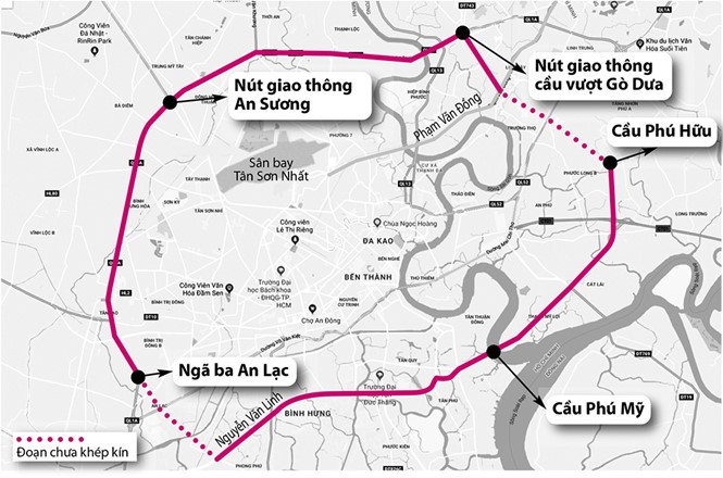本市2號環市路路線圖。