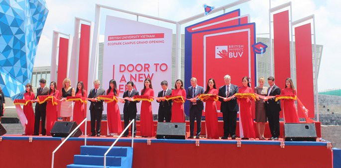 越南英國大學落成剪綵儀式。（圖源：VTC News）