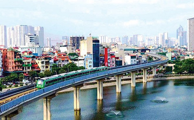 河內都市鐵路項目中的吉靈-河東線路將從本月20日投入試驗性運行。（圖源：交通報）