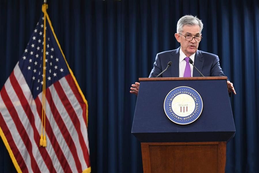 9月26日，在美國首都華盛頓，美國聯邦儲備委員會主席鮑威爾在新聞發佈會上講話。（圖源：新華網）