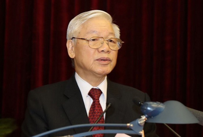 黨中央總書記阮富仲主持會議並發表講話。（圖源：越通社）