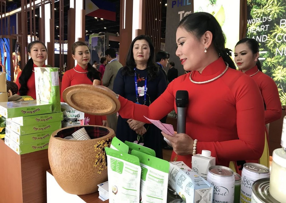 越南企業參加中國-東盟博覽會。