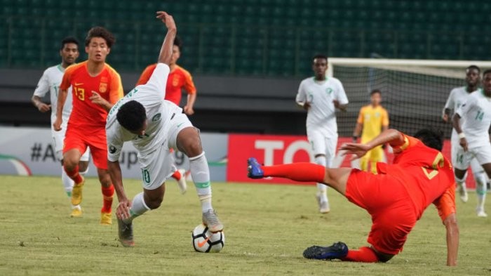 中國與沙特阿拉伯比賽一瞥。（圖源：互聯網）