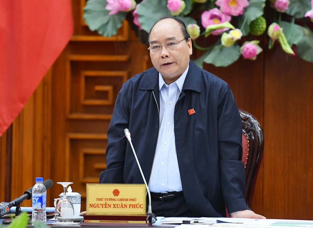 政府總理阮春福主持會議。（圖源：光孝）