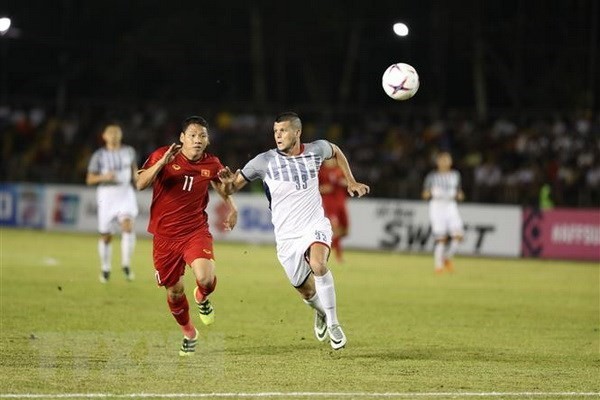 越南隊與菲律賓隊比賽一瞥。（圖源：互聯網）