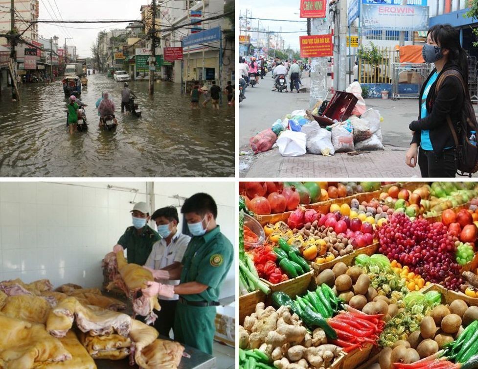 許多與會代表質詢有關市民關注的一系列民生問題，如：水淹、丟垃圾、食品衛生安全等。（圖源/拼圖：互聯網/寡沙）