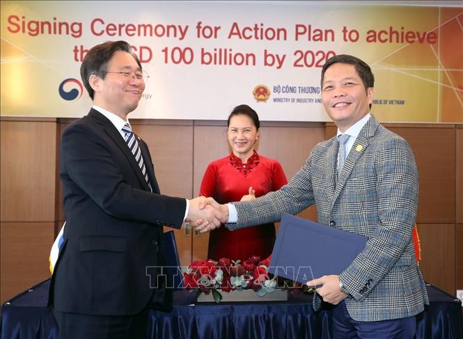 越韓力爭將貿易金額提升至1000億美元 ảnh 1