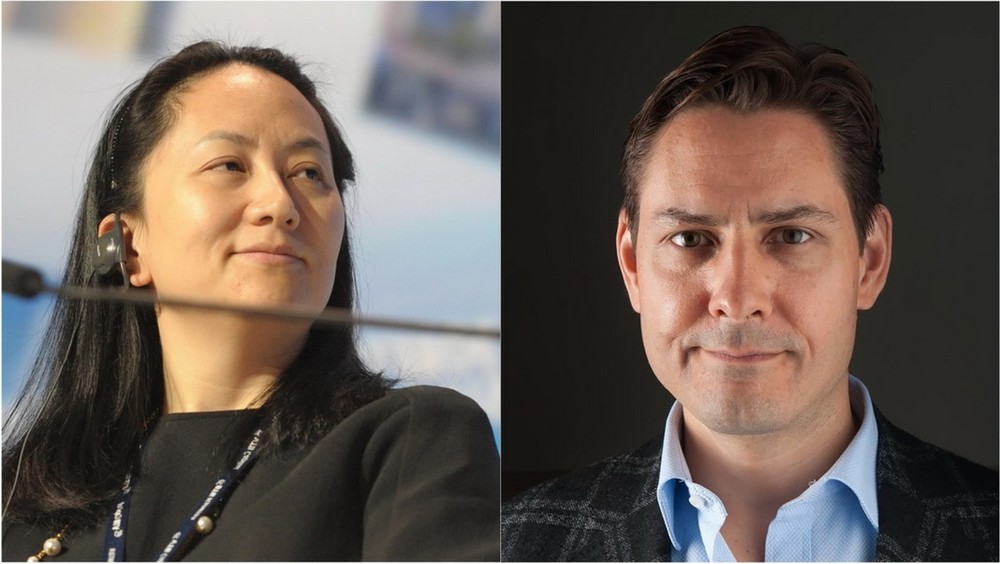 孟晚舟（左圖）獲保釋，中方回應加前外交官康明凱（右圖）被拘。（圖源：互聯網）