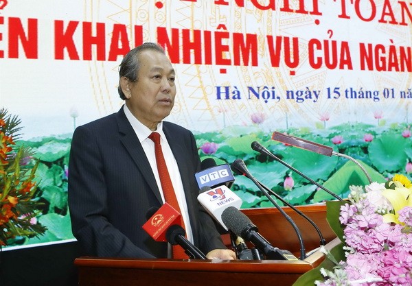 政府常務副總理張和平出席會議並發表指導意見。（圖源：VOH）