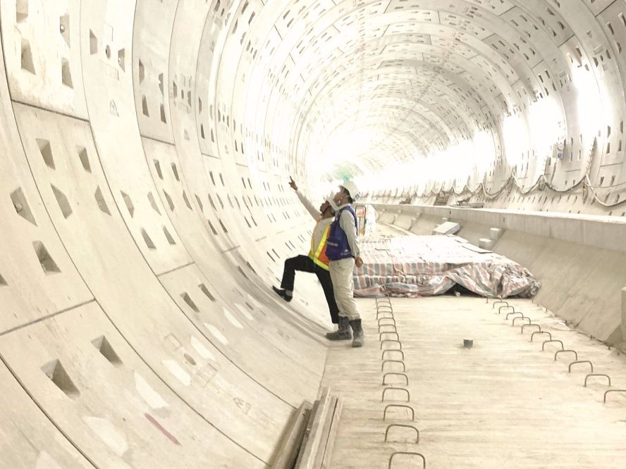 地鐵１號線工地。