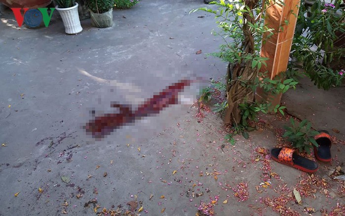 被追殺者遭砍多刀倒地的地點。（圖源：VOV）