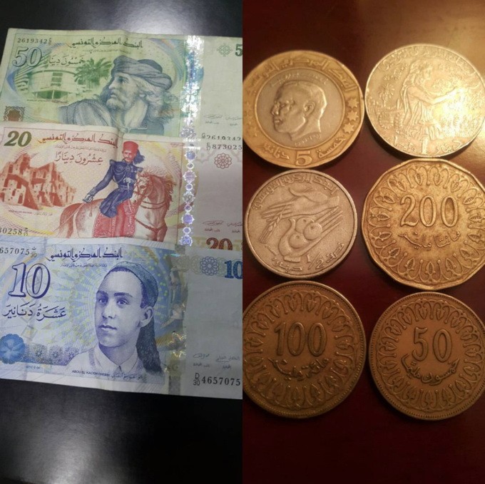 突尼西亞貨幣。(圖源:互聯網)