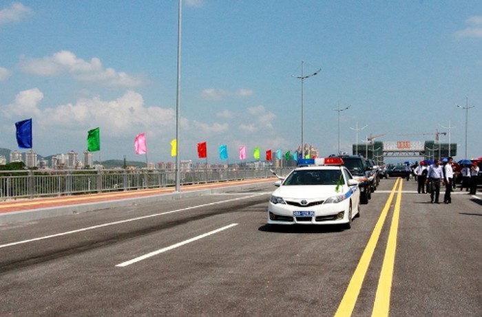 越中北侖二橋通車現場一瞥。(圖源:QNP)