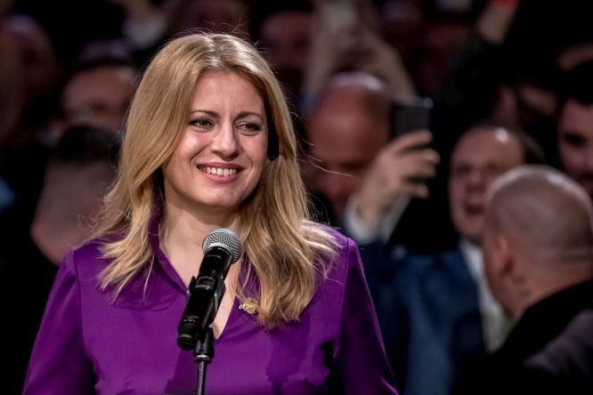 進步斯洛伐克運動副主席卡普托娃以58.40%的得票率贏得總統選舉，成為斯洛伐克歷史上首位女總統。（圖源：互聯網）