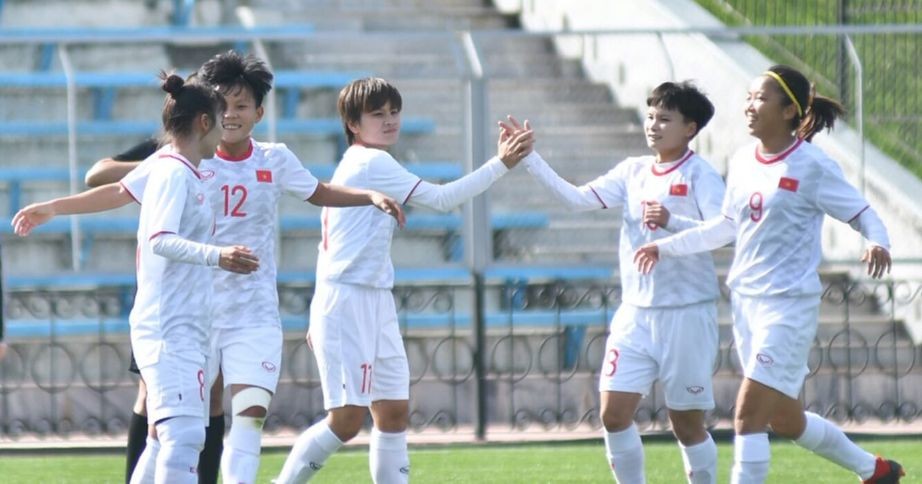越南女隊以2比0勝約旦女隊。（圖源：互聯網）