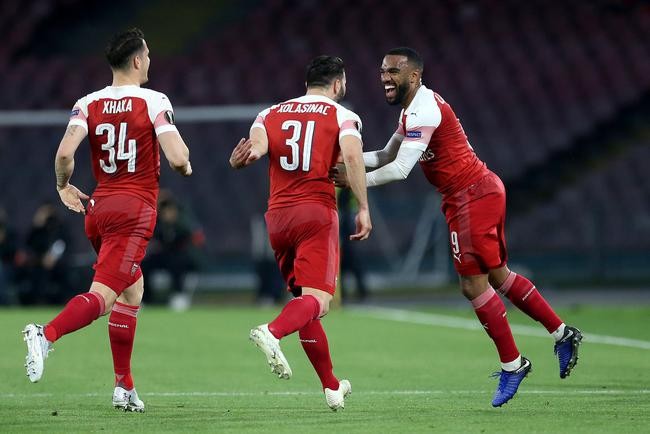 阿森納球員慶祝進球。（圖源：互聯網）