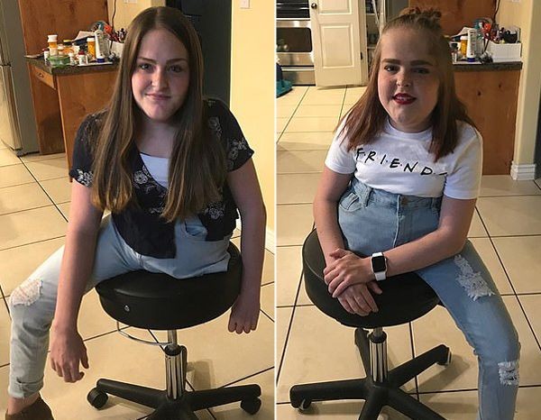 肯德拉(左)和瑪麗亞(右)去年秋天開學的第一天。（圖源：互聯網）