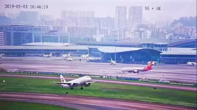 深圳機場利用 5G+4K 直播飛機起降。（圖源：深圳機場）