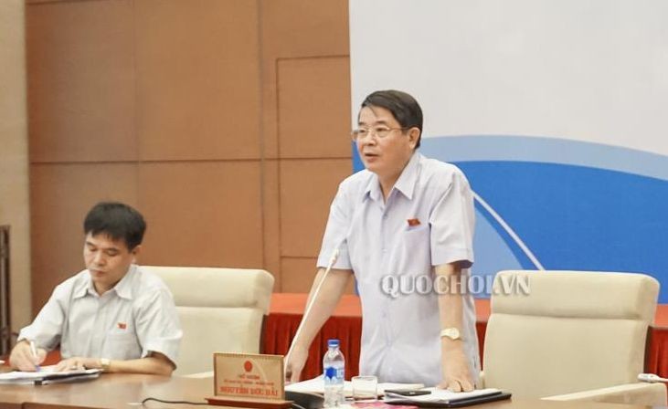 財政預算委員會主任阮德海在討論會上發言。(圖源:Quochoi.vn)