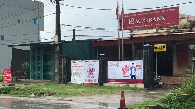 圖為遭打劫的 Agribank清河鄉分行。（圖源：明海）