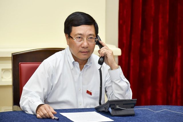 昨(7)日下午,外交部長范平明與新加坡外長維文進行通話。(圖源:外交部)