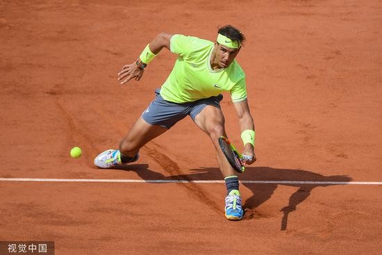 納達爾在比賽中。（圖源：互聯網）