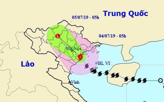 2號颱風預報路徑。