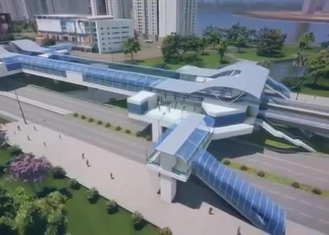 地鐵2號線S6站外觀總體設計圖。（圖源：互聯網）