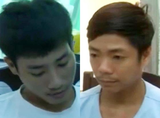 被拘押的2名涉案嫌犯。（圖源：警方提供）