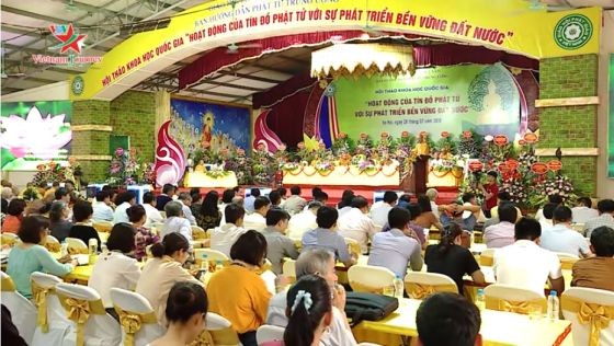 “佛教信徒活動與國家穩健發展”科研會現場一瞥。（圖源：VOV）