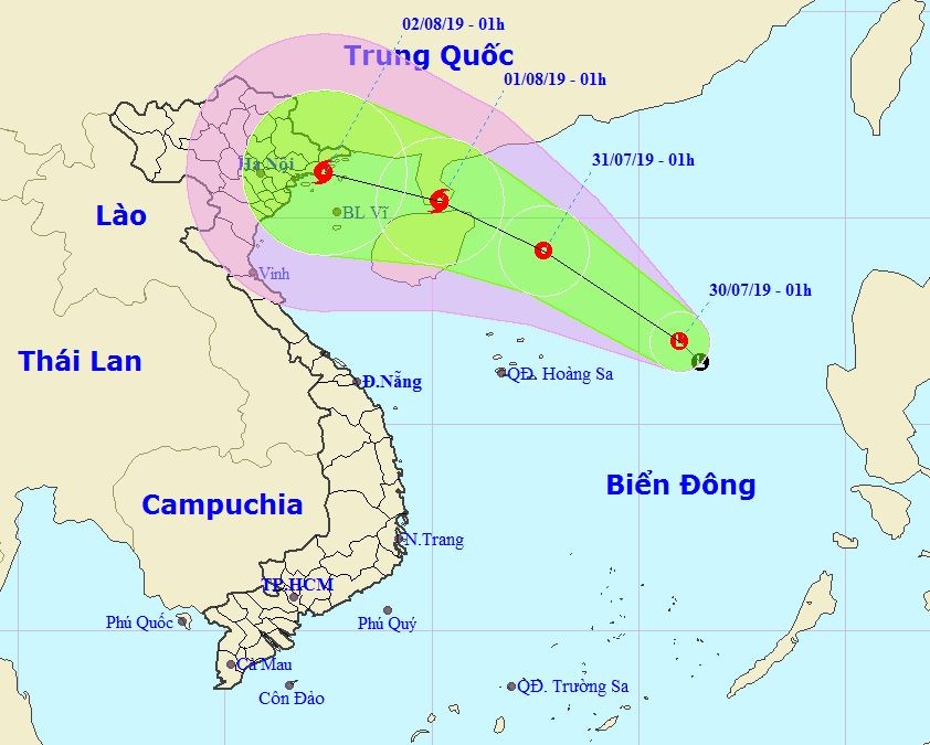 圖為低氣壓的移動方向。（圖源：國家水文氣象預報中心）