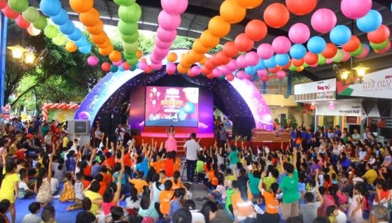 “兒童與月亮”中秋節活動現場一瞥。（圖源：KizCiTi視頻截圖）