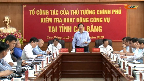 內務部長黎永新（中）在會上發表講話。（圖源：國貴）