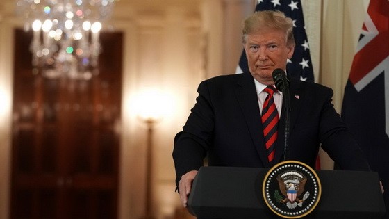 美國總統特朗普當地時間20日在白宮宣佈，對伊朗中央銀行實施制裁。（圖源：Getty Images）