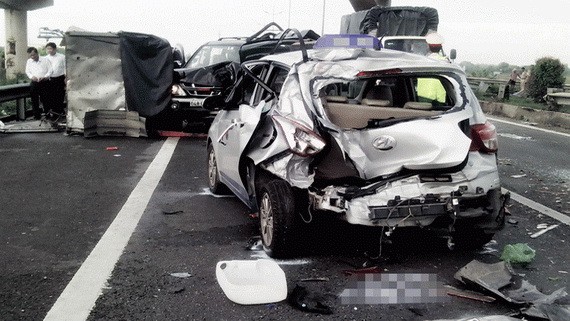 一起嚴重交通事故現場。（圖源：互聯網）