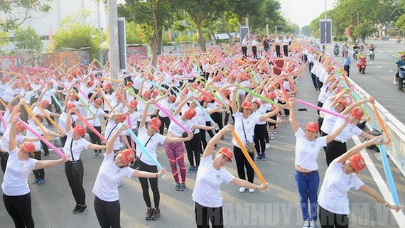 集體操現場一隅。（圖源：市黨部新聞網）
