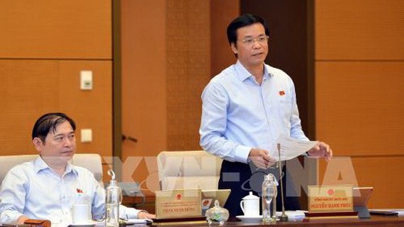 國會秘書長、辦公廳主任阮幸福在會議上發言。（圖源：越通社）