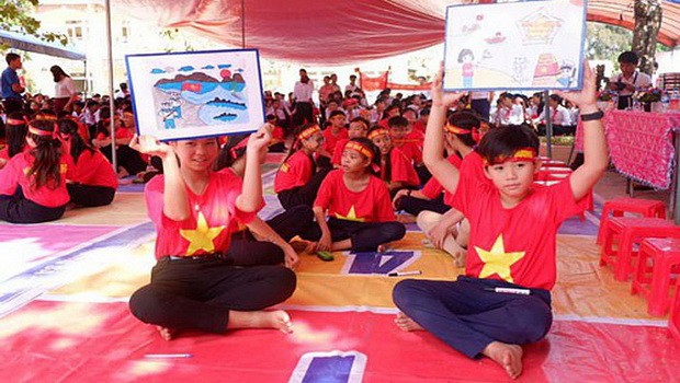 廣義省李山島學生參加由海警力量舉辦的瞭解海洋與海島活動。