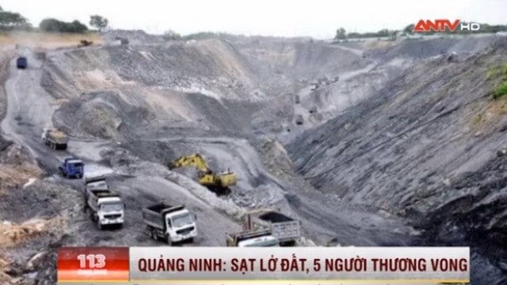 廣寧省泥石坍塌致５人傷亡。（圖源：ANTV）