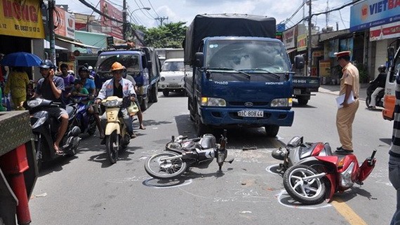 一起交通事故現場。（圖源：世英）