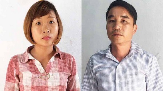 涉嫌敲詐勒索犯罪的2名嫌疑人壬進勇（右）與鄭氏懷。（圖源：警方提供）