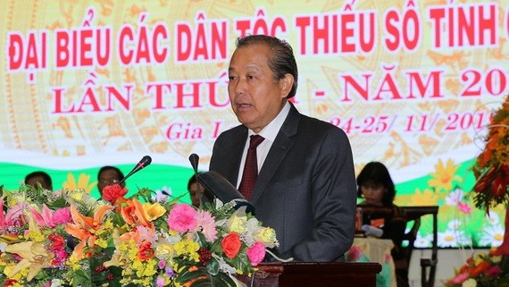 政府常務副總理張和平出席並發表指導大會。（圖源：孟雄）
