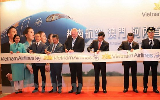 河內-中國澳門直達航線開通儀式。