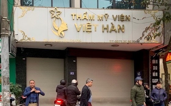 事發的越韓美容院。（圖源：T.Linh）