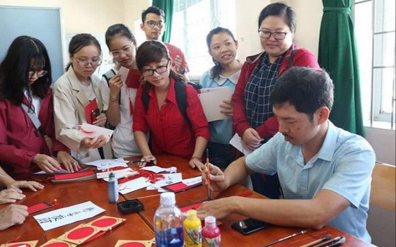 市商業華語培訓中心每年舉辦的迎春傳統活動都吸引眾多學生參加。