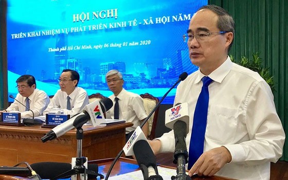 市委書記阮善仁會上致詞。（圖源：VOV）