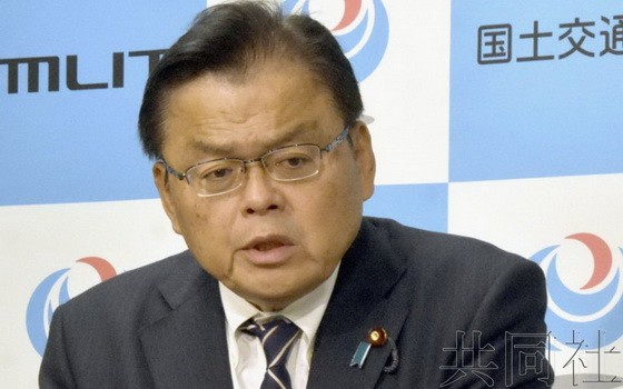 日本國土交通相赤羽一嘉。（圖源：共同社）