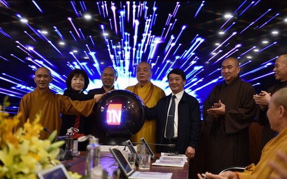 越南佛教教會中央電子調度中心開張儀式。（圖源：大團結報）